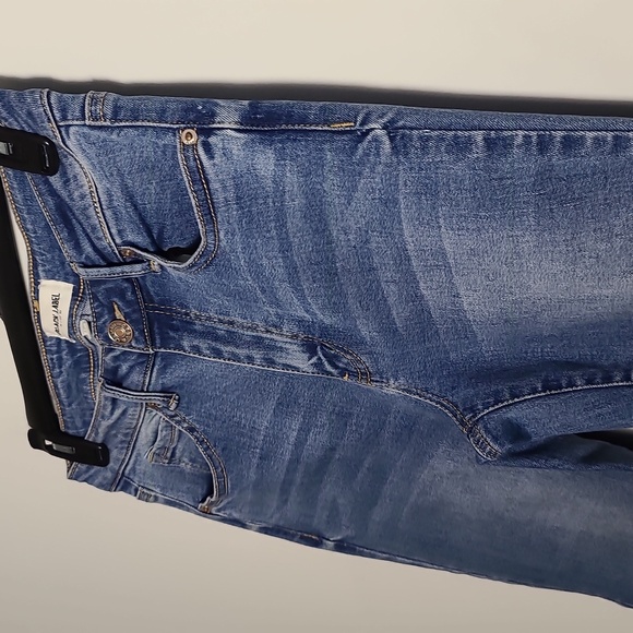 BLACK LABEL By C'est Toi Blue Fringed Ankle Jeans Size 5 Waist 26 - Picture 10 of 16